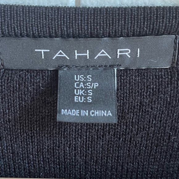 Tahari Merino Wool Blend Open Front Long Line Cardigan Pockets Long Slee… - Picture 4 of 5